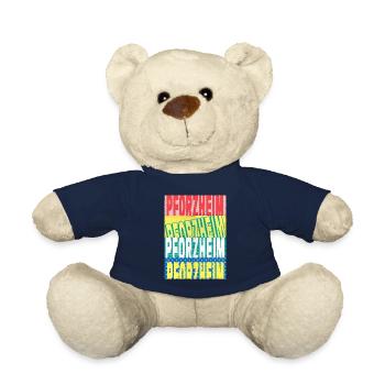 Pforzheim Allemagne City Font Skyline - Nounours - bleu marine - Devant