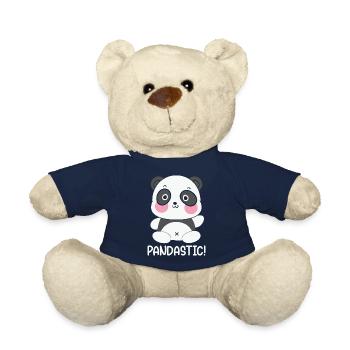 Pandastic Panda Funny Animal Puns - Teddy - French Navy - Vorne