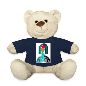 verseau abstrait - Nounours - bleu marine - Devant