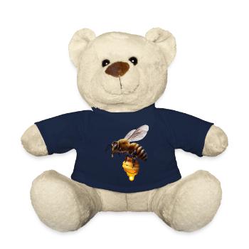 Bee with honeycomb - Teddy Bear - french navy - Front