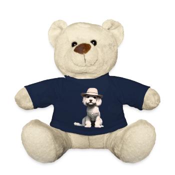 chiot caniche chien propriétaire caniche chiot chien amour - Nounours - bleu marine - Devant