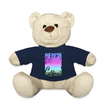 Vintage Blumen Strand Kalifornien Retro Garten USA - Teddy - French Navy - Vorne