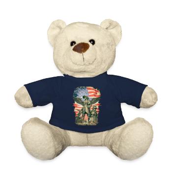 Steampunk American Flag - Teddy Bear - french navy - Front