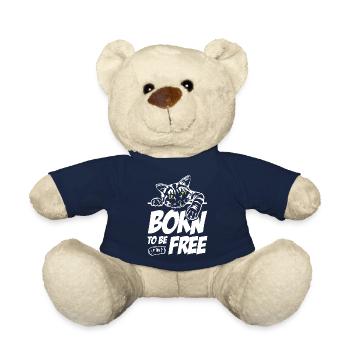 Cat Lover Born To Be Free - Teddy - French Navy - Vorne