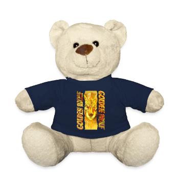 Wolf Wolfskopf Gold Mystisch Natur Wildnis Kunst - Teddy - French Navy - Vorne