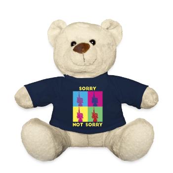 Désolé pas désolé. Design ironique et amusant - Nounours - bleu marine - Devant