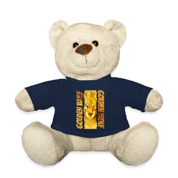Loup loup tête de loup or mystique Nature nature sauvage Art - Nounours - bleu marine - Devant