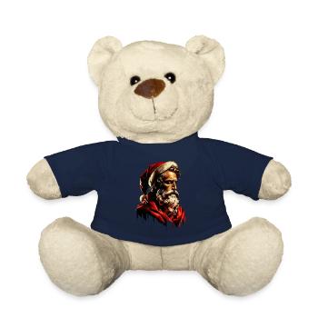 Sad melancholic Santa Claus - Teddy Bear - french navy - Front