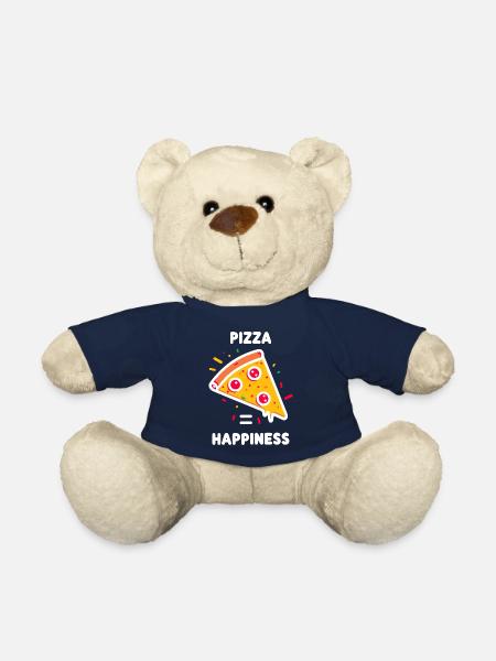 Pizza = Bonheur - Nounours - bleu marine