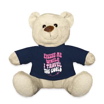 Entschuldigen Sie, während ich die Welt reise Groovy Vintage - Teddy - French Navy - Vorne