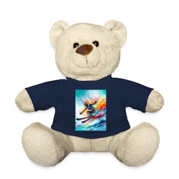 Skier at full speed - Teddy Bear - french navy - Front