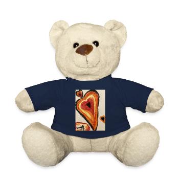 Cœur chaleureux - Nounours - bleu marine - Devant