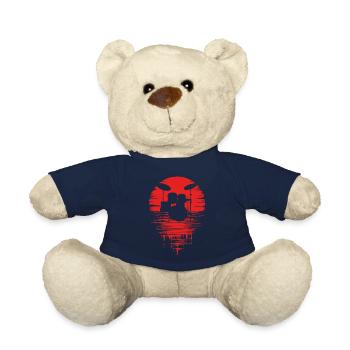 Drumset Silhouette Schlagzeug mit Spiegelung - Teddy - French Navy - Vorne