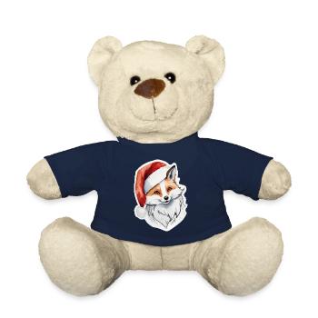 Fuchs Weihnachten Wasserfarben - Teddy - French Navy - Vorne