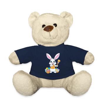 Easter bunny with Easter eggs - Teddy Bear - french navy - Front