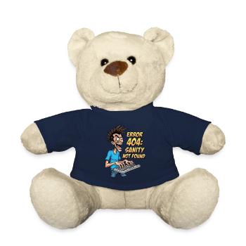 ITler Sanity Not Found Funny 404 Humor - Teddy Bear - french navy - Front
