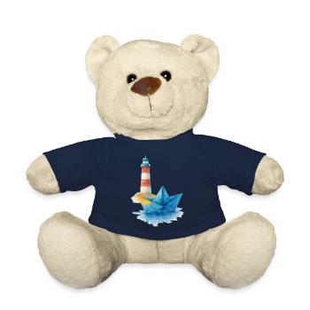 papierboot aquarell lechtturm - Teddy - French Navy - Vorne
