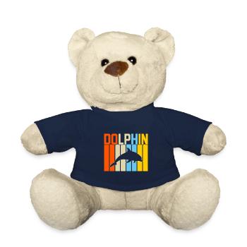 Delphin Retro-Design Delphin Geschenk - Teddy - French Navy - Vorne