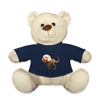Poodle T-Rex Hybrid Mythical Creature Design - Teddy Bear - french navy - Front