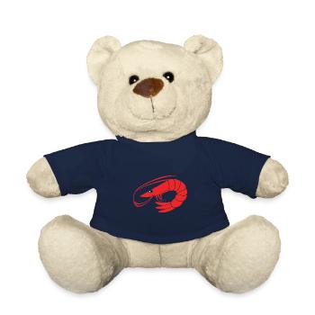 Crevettes, écrevisses, fruits de mer, crabe - Nounours - bleu marine - Devant