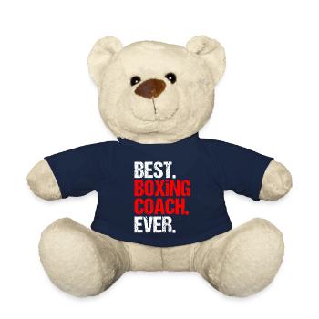 Meilleur entraîneur Boîte de tout cadeau boxeur temps - Nounours - bleu marine - Devant