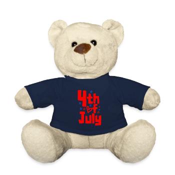 4th of July USA Celebration 1776 Stars - Teddy Bear - french navy - Front
