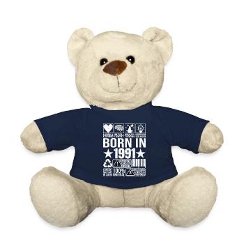 Born In 1991 Inhalt Warnhinweis Etikett Barcode - Teddy - French Navy - Vorne