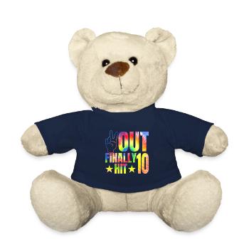 Enfin, le célébrant de 10 ans a frappé 10. - Nounours - bleu marine - Devant