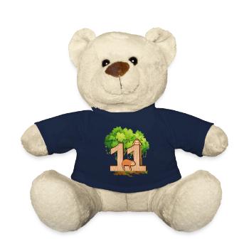 11th birthday | Sloth birthday | Sloth - Teddy Bear - french navy - Front