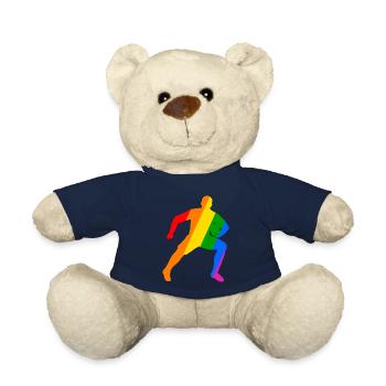 Rugby power in the rainbow - Teddy Bear - french navy - Front
