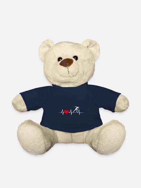 Coeur Coureurs Coureurs Course Sprint Sport - Nounours - bleu marine