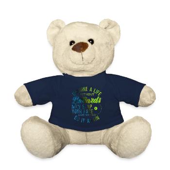 Pool Billiard Billiards Player - Teddy Bear - french navy - Front