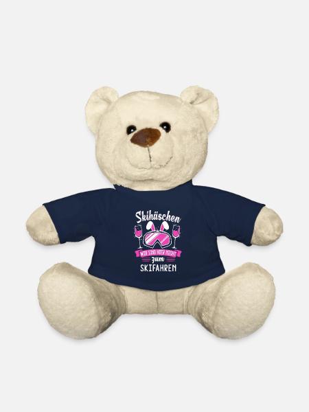 Skihäschen Skihase Apres Ski Geschenk - Teddy - French Navy