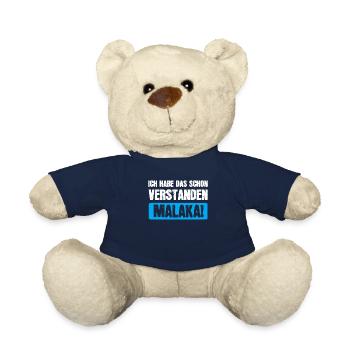 Malaka Griechisch Griechenland Geschenk - Teddy - French Navy - Vorne