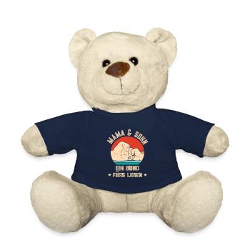 Mama Mutter Sohn Geschenk - Teddy - French Navy - Vorne