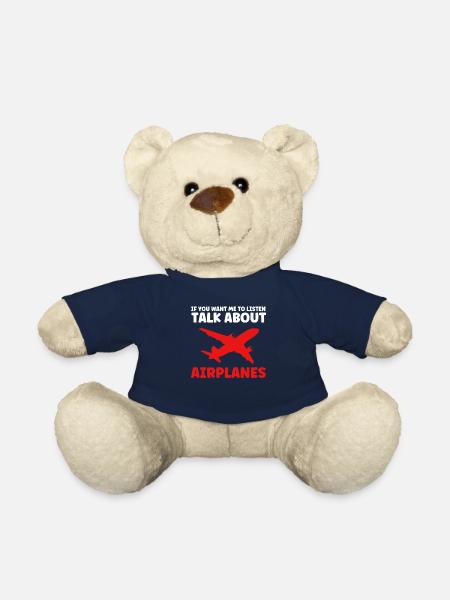 Airplane Airplane Pilot Gift - Teddy Bear - french navy
