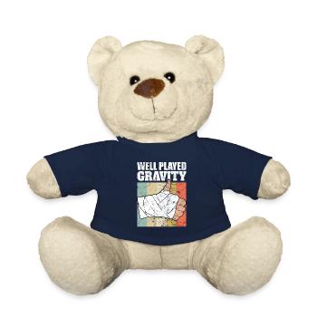 Gebrochener Arm Spruch - Fraktur Gipsarm - Teddy - French Navy - Vorne