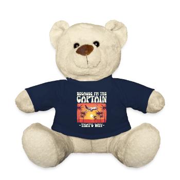 Weil ich der Kapitän bin Pilot Flugkapitän Flieger - Teddy - French Navy - Vorne