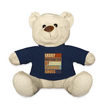 Distracted by Running Shoes - Runner Laufen Runner - Teddy Bear - french navy - Front