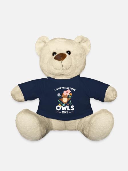 Eule Vogel Eulen Geschenk - Teddy - French Navy