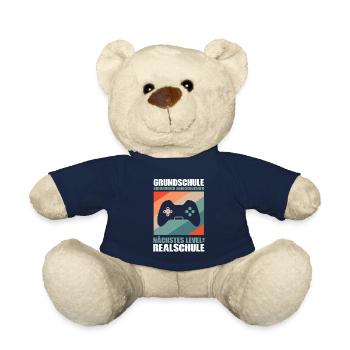 Grundschule Abschluss Schulabschluss Geschenk - Teddy - French Navy - Vorne