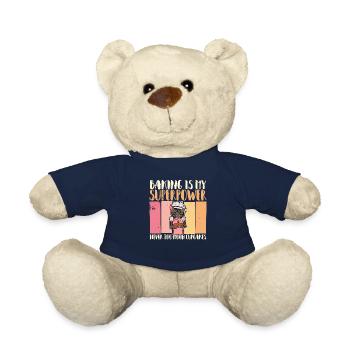 Cat Hobby Baker Dessert Baking Baker - Teddy Bear - french navy - Front
