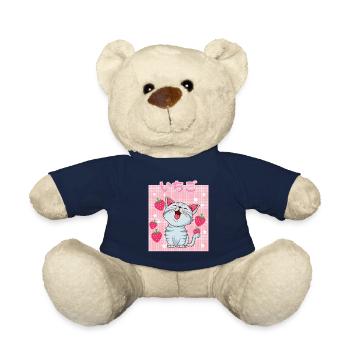 Cottagecore Erdbeermilch Otaku Anime Japanischer M - Teddy - French Navy - Vorne
