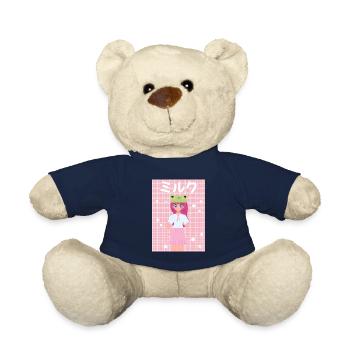Cottagecore Erdbeermilch Otaku Anime Japanischer M - Teddy - French Navy - Vorne