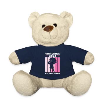 Vorschule 2023 Dabbing Vorschüler Geschenk - Teddy - French Navy - Vorne