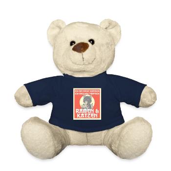Ramen & Katzen Anime Kawaii Geschenk - Teddy - French Navy - Vorne
