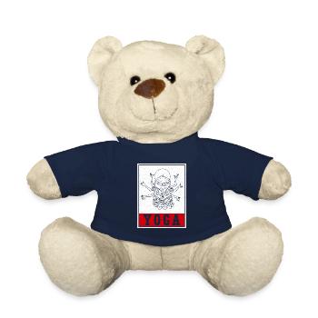 Professeur de yoga mignon Lotus Namaste Buddha - Nounours - bleu marine - Devant