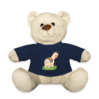 Alpaka auf Wiese. - Teddy - French Navy - Vorne