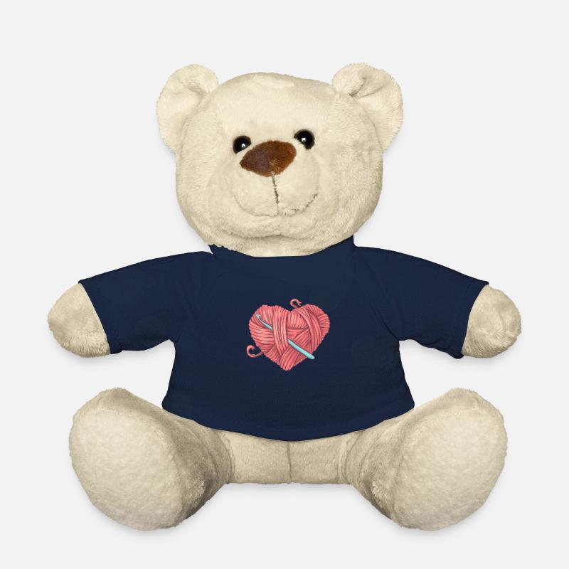 Crocheting Funny - I Love Crocheting - Teddy Bear - french navy