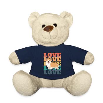 Corgi Chien J’aime Corgis - Nounours - bleu marine - Devant